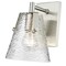 Z-Lite Analia Wall Sconce, 1-Light, 6.5 In.W x 7.5 In.L x 9.25 In.H, Brushed Nickel/Clear Ribbed 1101-1S-BN - alternate 8